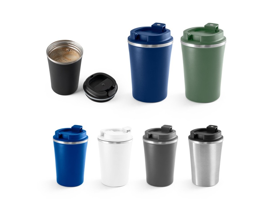 PHELPS. Bicchiere da viaggio in acciaio inox e PP 470ml FullGadgets.com