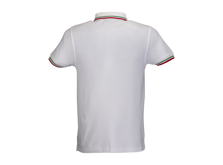 Polo a piqué di cotone 100% 180 g/m2, manica corta, bordi in tricolore FullGadgets.com