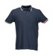 Polo piqué di cotone 100% 180 g/m2, manica corta, bordi in tricolore FullGadgets.com