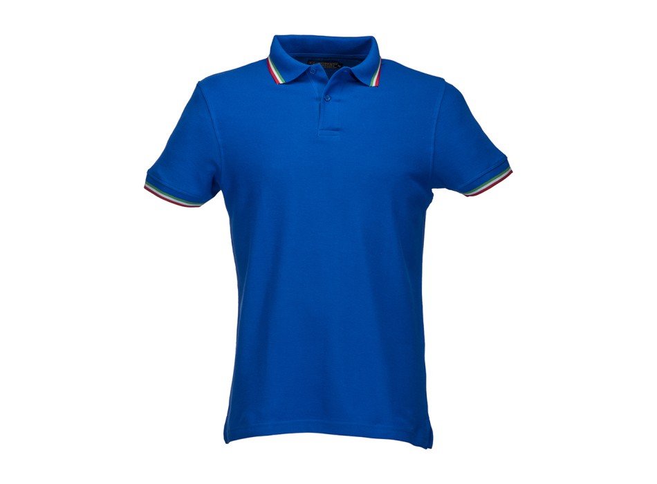 Polo piqué di cotone 100% 180 g/m2, manica corta, bordi in tricolore FullGadgets.com