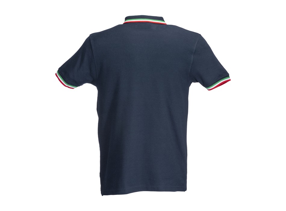 Polo piqué di cotone 100% 180 g/m2, manica corta, bordi in tricolore FullGadgets.com