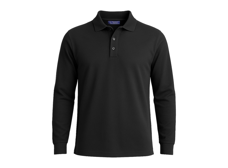 Polo piqué di cotone 100% 180 g/m2, manica lunga, tinta unita FullGadgets.com