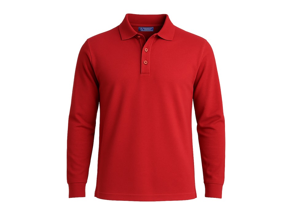 Polo piqué di cotone 100% 180 g/m2, manica lunga, tinta unita FullGadgets.com