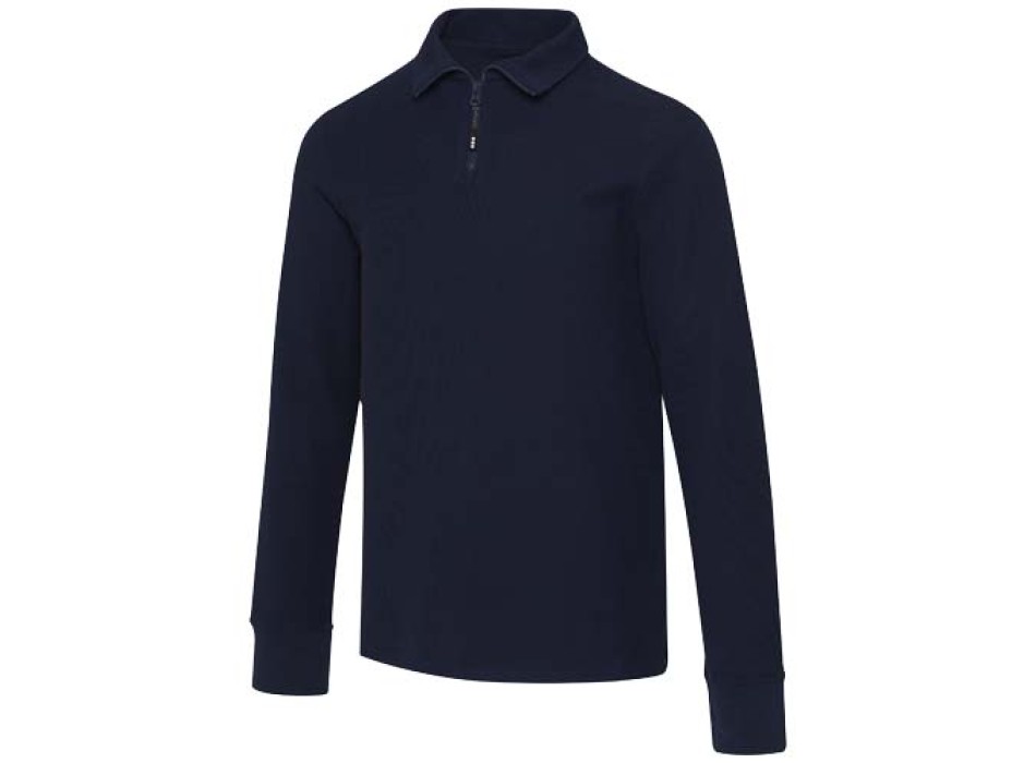 Polo unisex a maniche lunghe con mezza zip Zeus  FullGadgets.com