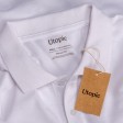 Polo unisex bianca in cotone e poliestere rigenerati da 200 g/m2 FullGadgets.com
