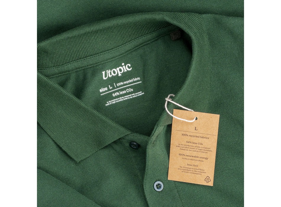 Polo unisex in cotone e poliestere rigenerati da 200 g/m2 FullGadgets.com
