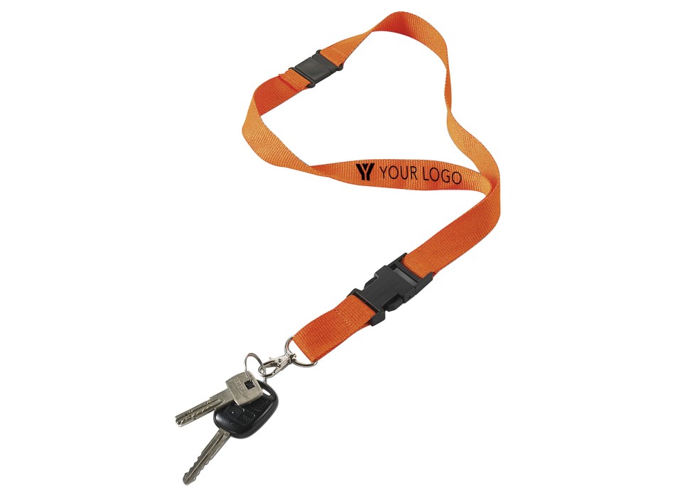 Polyester (300D) lanyard and key holder Bobbi FullGadgets.com