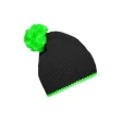 Pompon Hat with Contrast Stripe FullGadgets.com