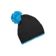 Pompon Hat with Contrast Stripe FullGadgets.com