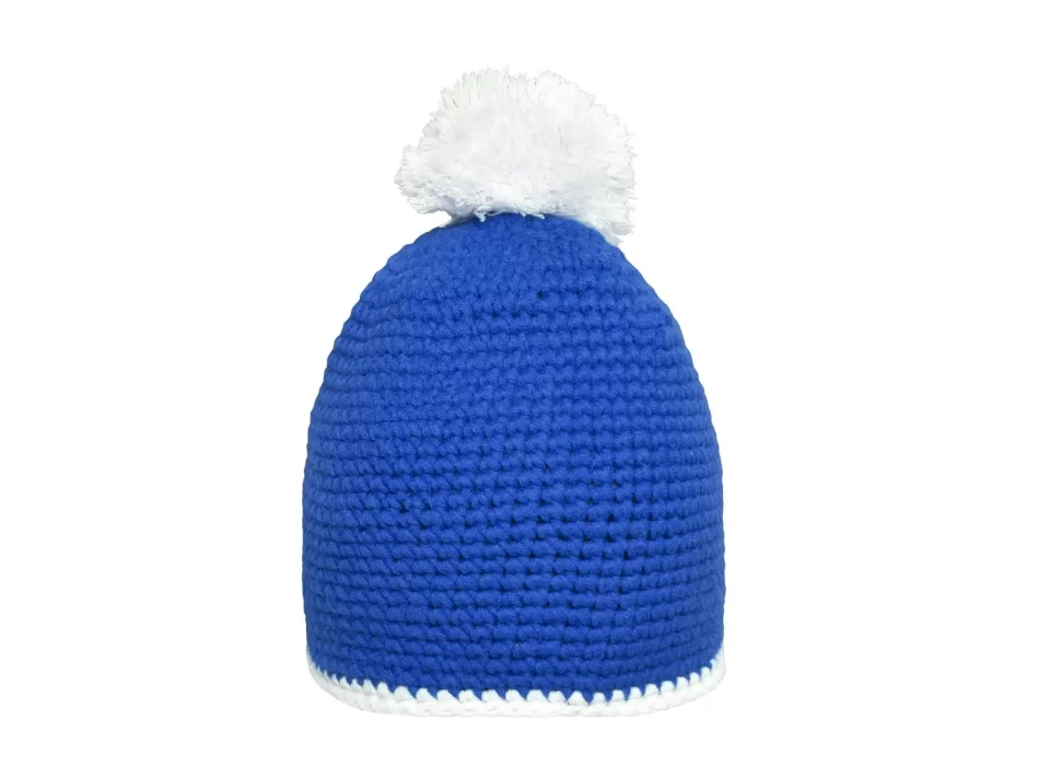 Pompon Hat with Contrast Stripe FullGadgets.com