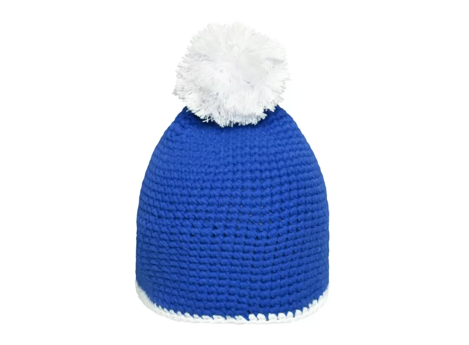Pompon Hat with Contrast Stripe FullGadgets.com