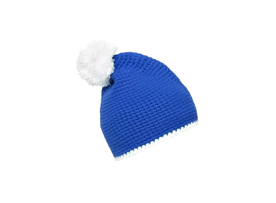 Pompon Hat with Contrast Stripe FullGadgets.com