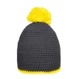 Pompon Hat with Contrast Stripe FullGadgets.com