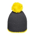 Pompon Hat with Contrast Stripe FullGadgets.com