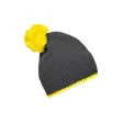 Pompon Hat with Contrast Stripe FullGadgets.com
