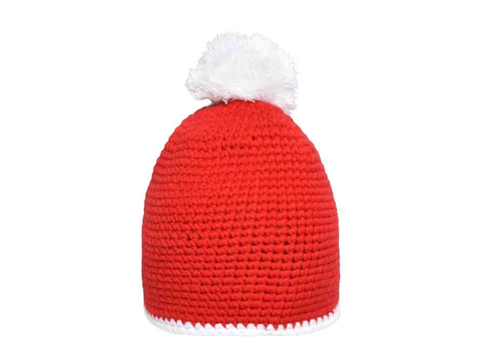 Pompon Hat with Contrast Stripe FullGadgets.com