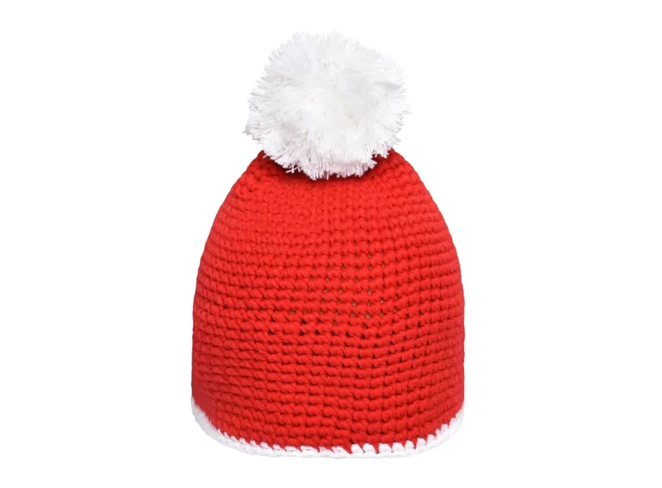 Pompon Hat with Contrast Stripe FullGadgets.com