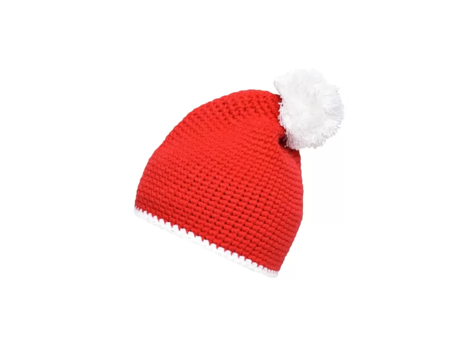 Pompon Hat with Contrast Stripe FullGadgets.com