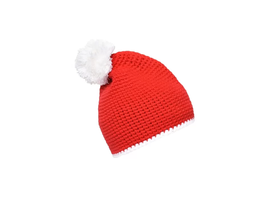 Pompon Hat with Contrast Stripe FullGadgets.com