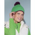 Pompon Hat with Contrast Stripe FullGadgets.com