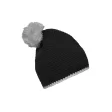 Pompon Hat with Contrast Stripe FullGadgets.com