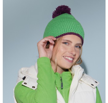 Pompon Hat with Stripe 100%P FullGadgets.com