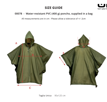 Poncho In Pvc Senza Goffratura Personalizzabile (Inserito In Bustina Tascabile) FullGadgets.com