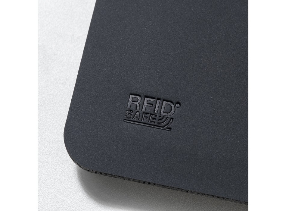Porta carte anti RFID in soft PU. Con sei compartimenti per carte e logo RFID FullGadgets.com