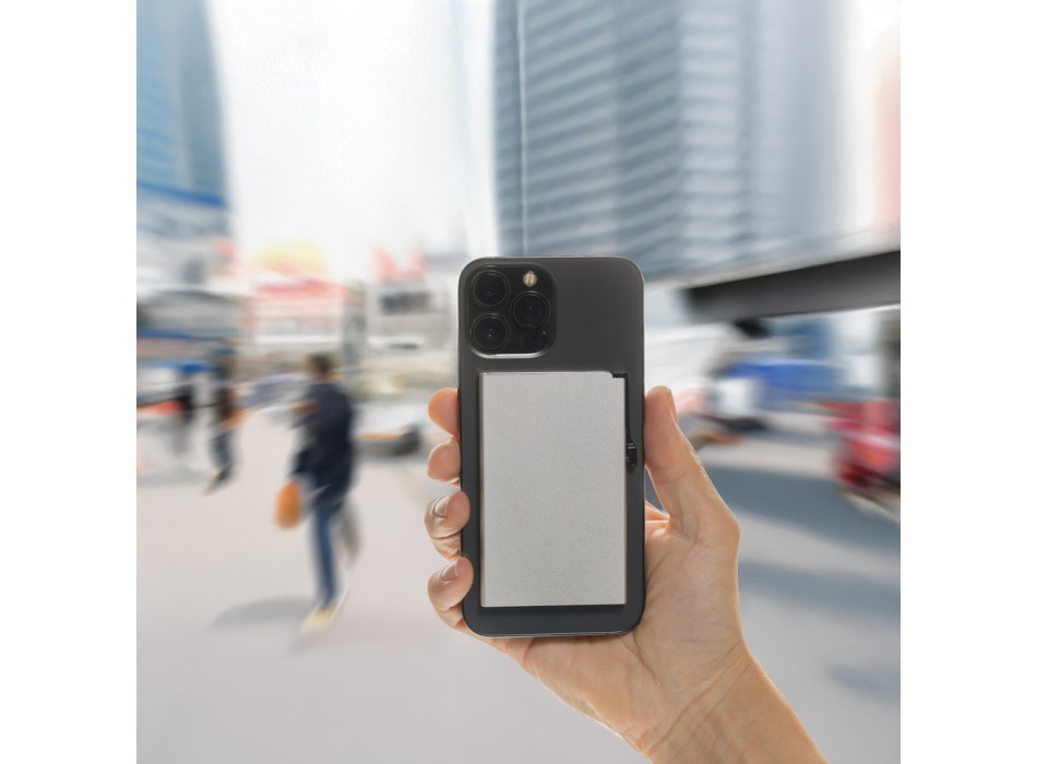 Porta carte magnetico RFID in alluminio per smartphone FullGadgets.com