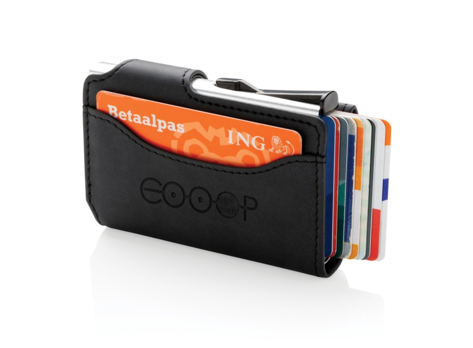 Porta carte RFID in alluminio con portafogli in PU FullGadgets.com