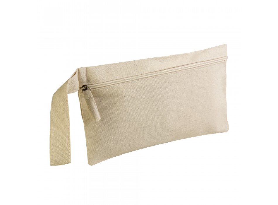 Porta documenti in cotone 100% con chiusura zip e pratica maniglia FullGadgets.com