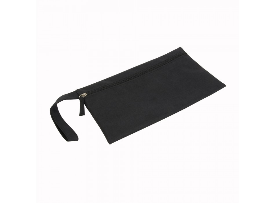 Porta documenti in poliestere melange con chiusura zip e pratica maniglia FullGadgets.com