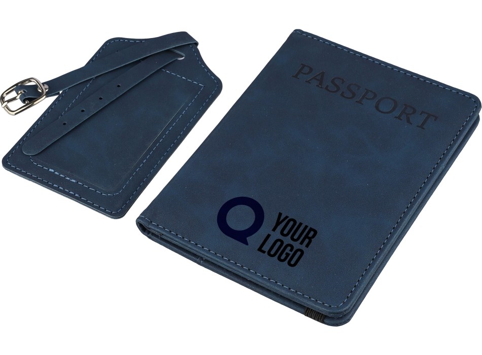 Porta passaporto ed etichetta bagagli in PU riciclato Zani FullGadgets.com