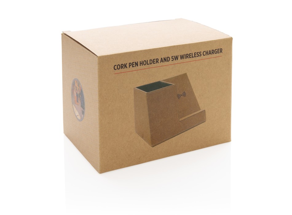 Porta penne in sughero e caricatore wireless 5W FullGadgets.com