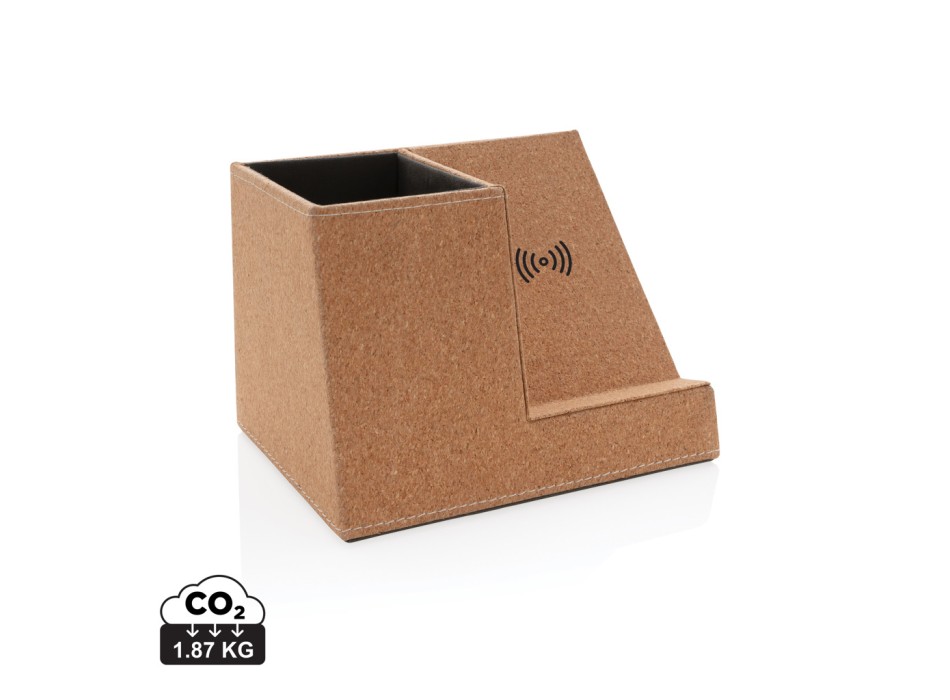 Porta penne in sughero e caricatore wireless 5W FullGadgets.com