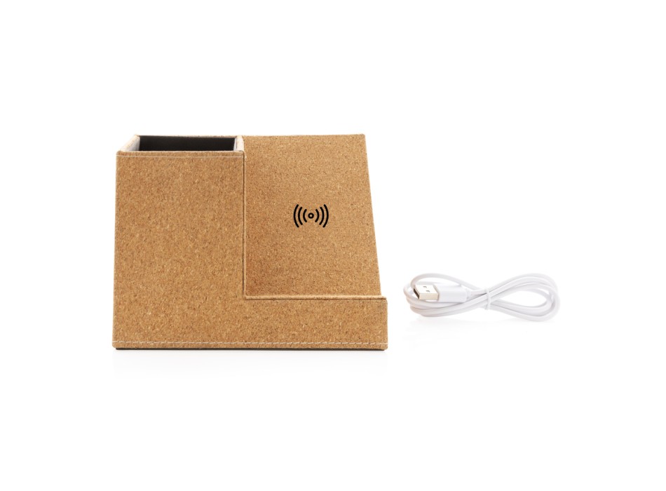 Porta penne in sughero e caricatore wireless 5W FullGadgets.com