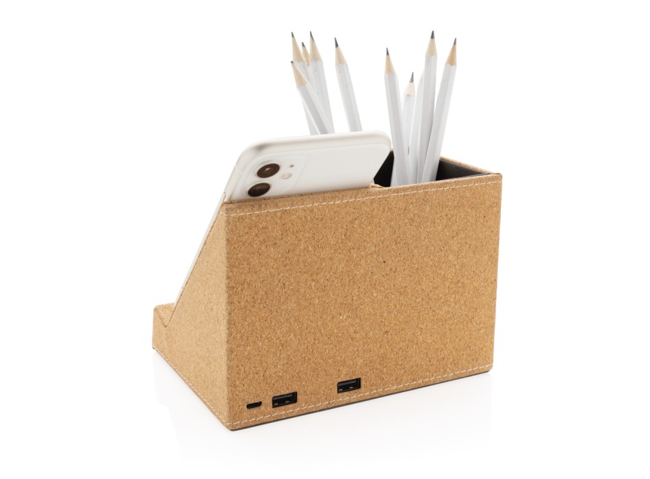 Porta penne in sughero e caricatore wireless 5W FullGadgets.com