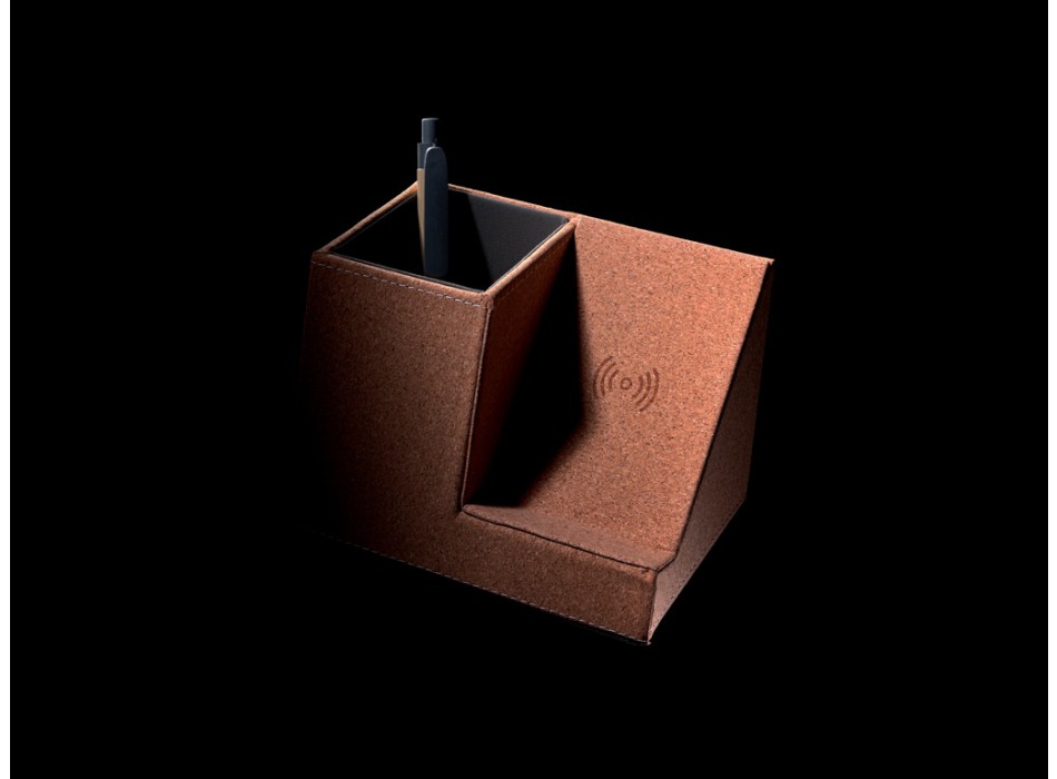 Porta penne in sughero e caricatore wireless 5W FullGadgets.com