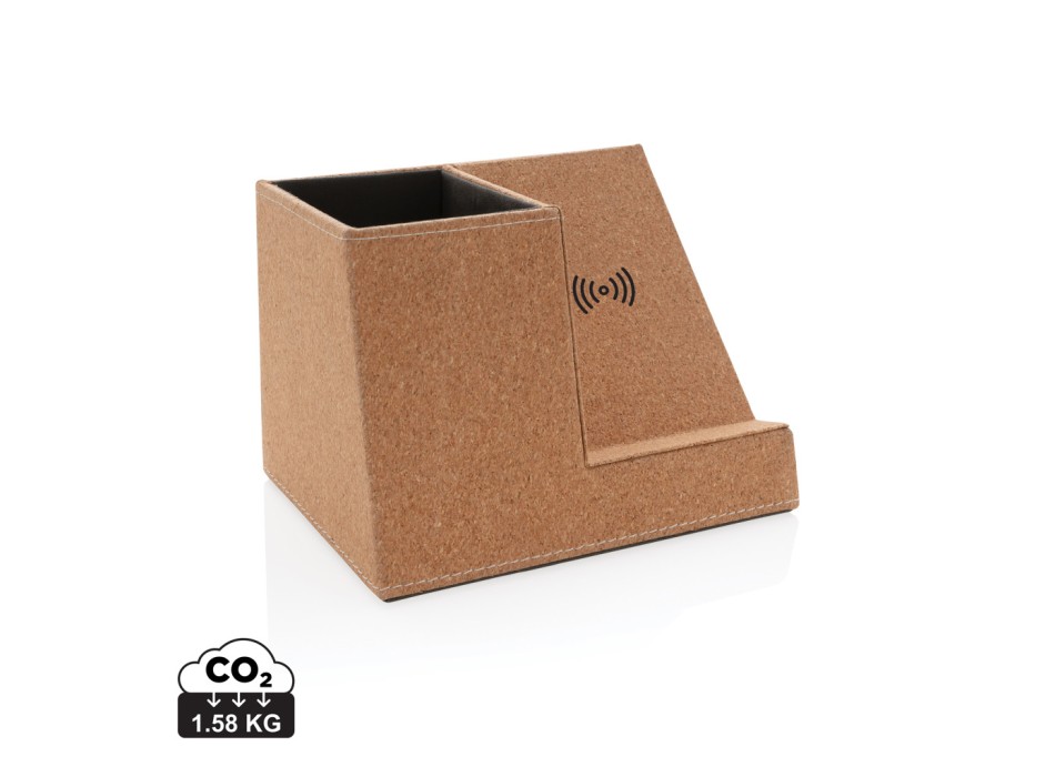 Porta penne in sughero e caricatore wireless 5W FullGadgets.com