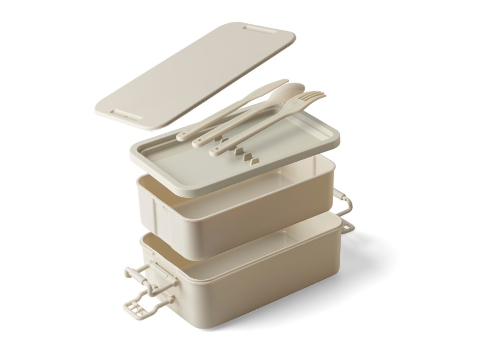 Porta pranzo in PP a due scomparti capacità 2.200 ml Siena FullGadgets.com