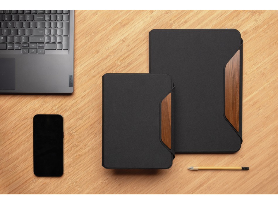 Portablocco A5 Teri in rPET AWARE™ e noce FullGadgets.com