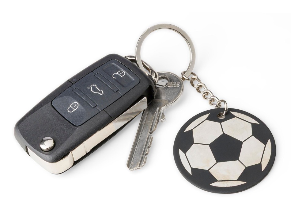Portachiavi a forma pallone da calcio in acciaio inox riciclato Ciro FullGadgets.com