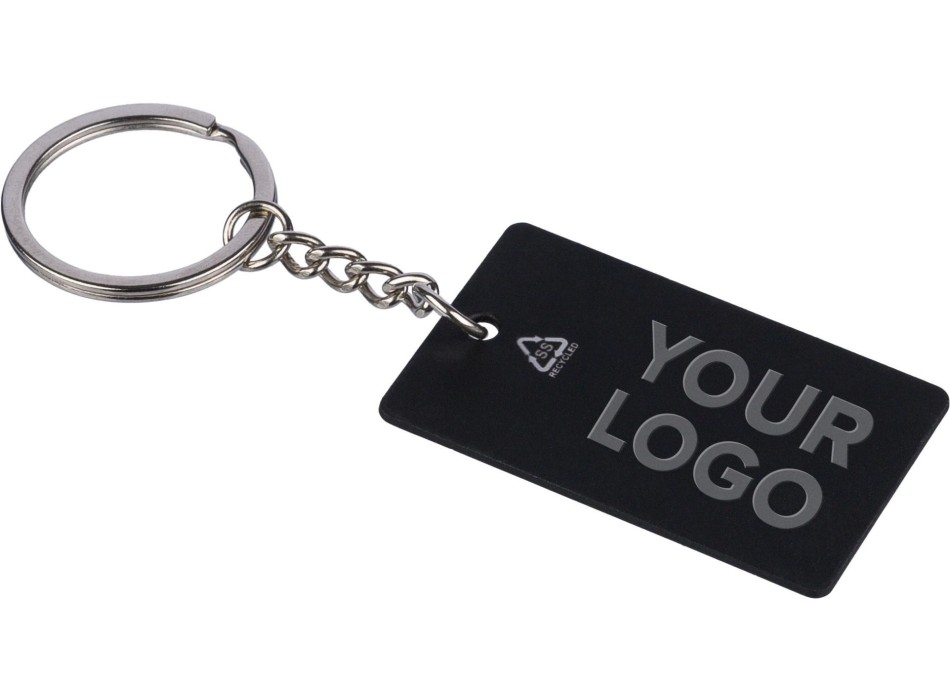 Portachiavi a forma rettangolare in acciaio inox riciclato Jax FullGadgets.com