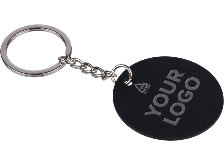 Portachiavi a forma rotonda in acciaio inox riciclato Risa FullGadgets.com