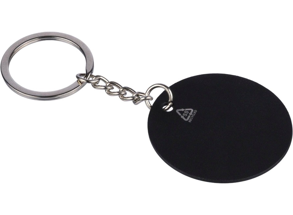 Portachiavi a forma rotonda in acciaio inox riciclato Risa FullGadgets.com