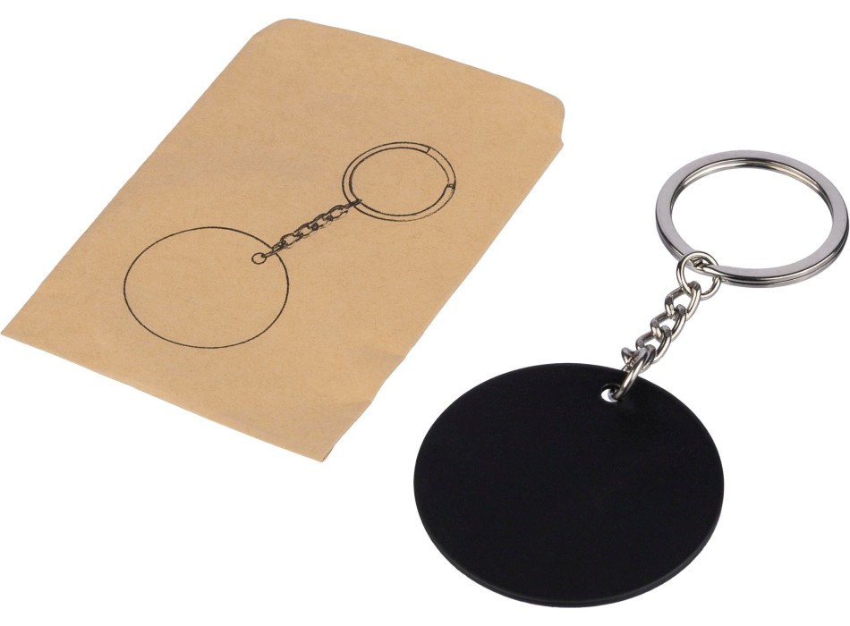 Portachiavi a forma rotonda in acciaio inox riciclato Risa FullGadgets.com