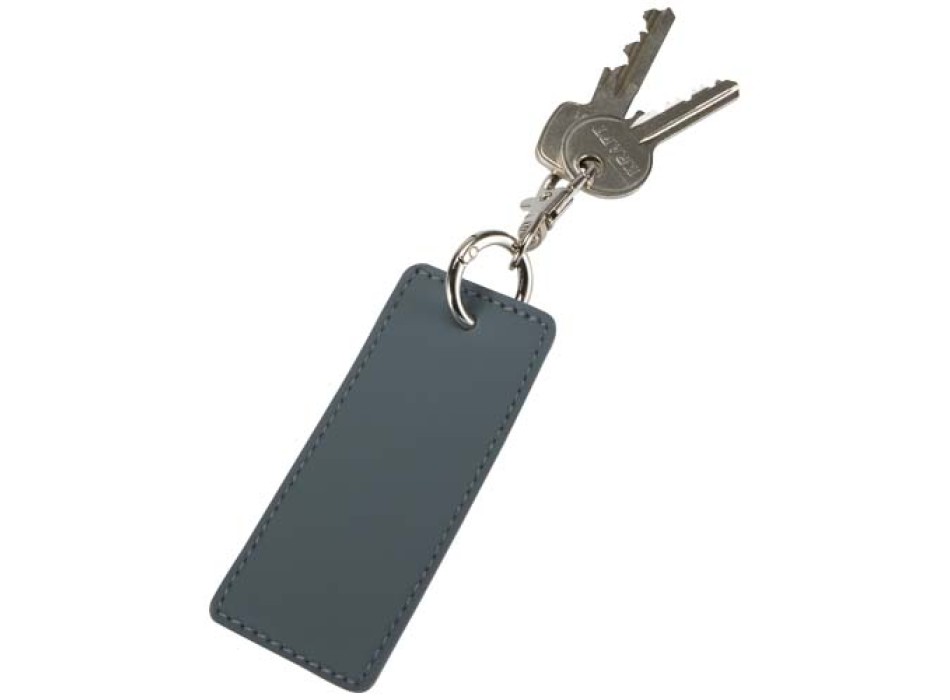 Portachiavi con charm a forma rettangolare in materiale riciclato certificato GRS Resi Plus FullGadgets.com