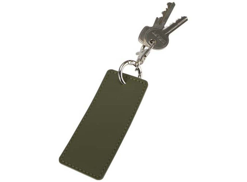 Portachiavi con charm a forma rettangolare in materiale riciclato certificato GRS Resi Plus FullGadgets.com