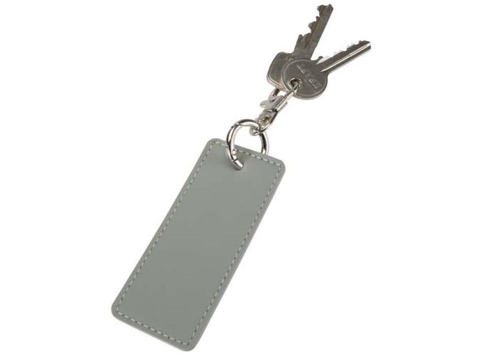 Portachiavi con charm a forma rettangolare in materiale riciclato certificato GRS Resi Plus FullGadgets.com