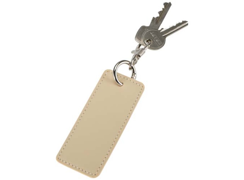 Portachiavi con charm a forma rettangolare in materiale riciclato certificato GRS Resi Plus FullGadgets.com